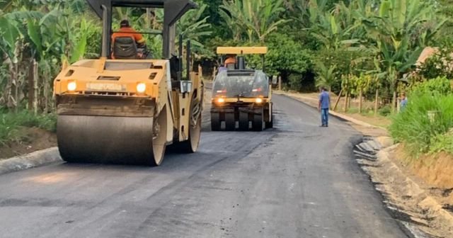 Asfalto chega ao distrito da Derradeira em Valença